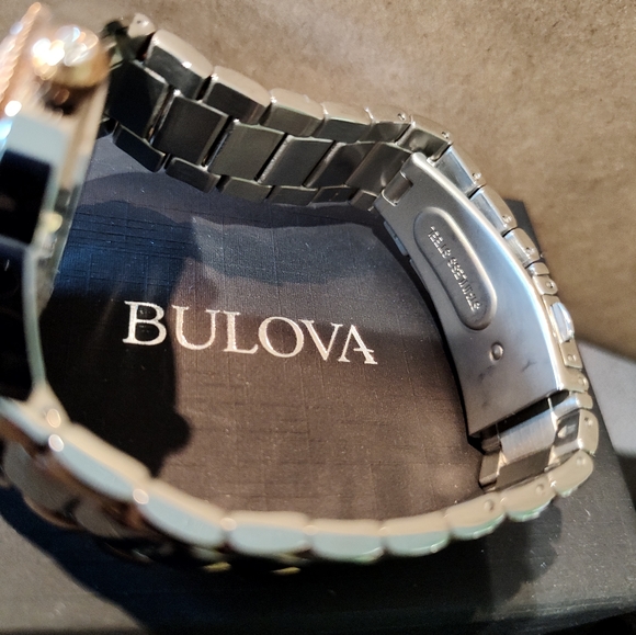Bulova Women's Quartz Swarovski Crystal Two-Tone 38mm Watch 98N100 - Picture 4 of 5